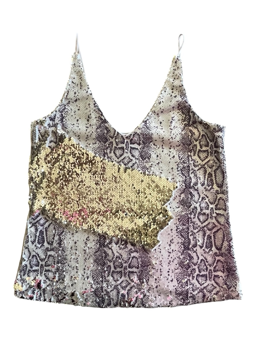 Maven West Sequin Snake Print Camisole Sz S - Picture 9 of 10